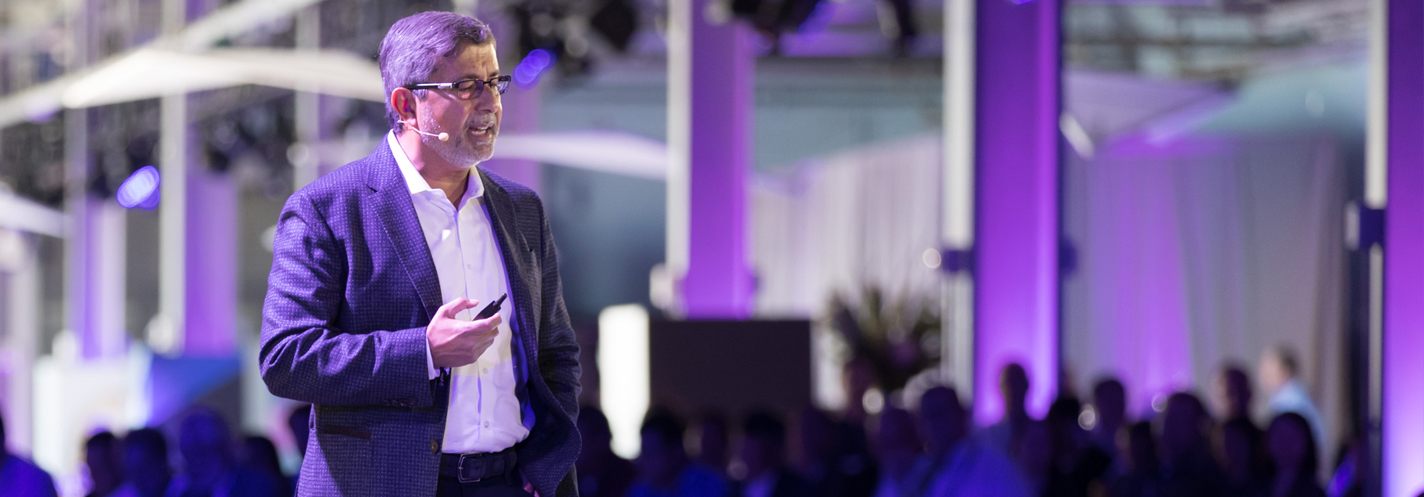 Sanjay Mehrotra speaking at Micron Insight 2019
