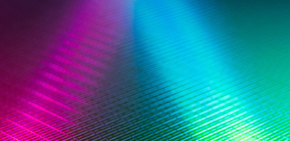 Ray of pink blue and green lights