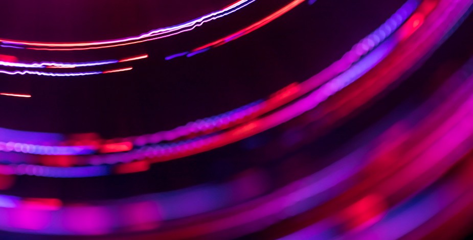 Radial blurry bright lights