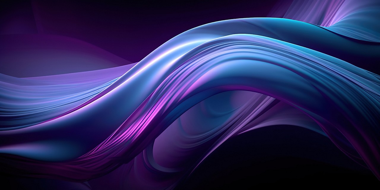 Bright, multicolored waves of energy 