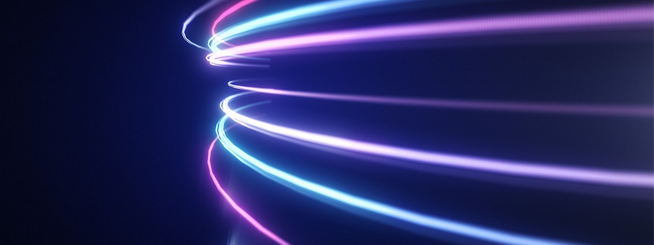 Streaks of light on black